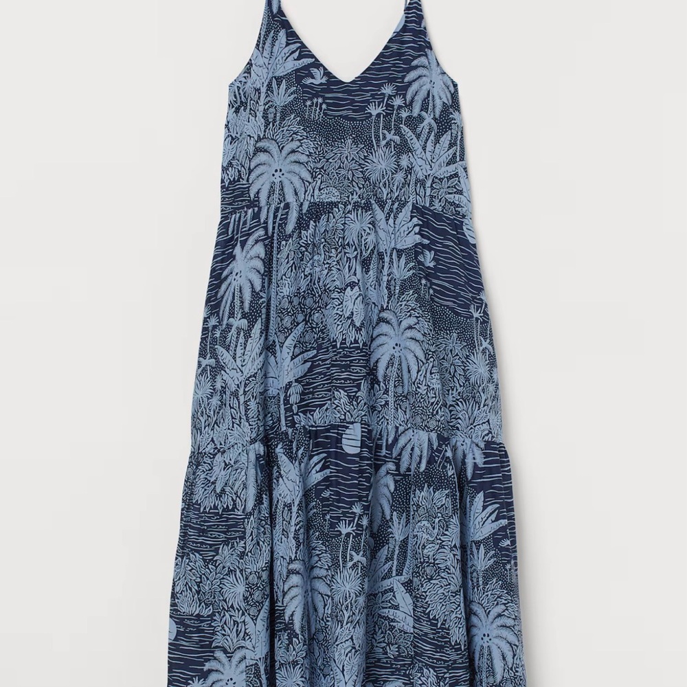 COTTON-BLEND MAXI DRESS